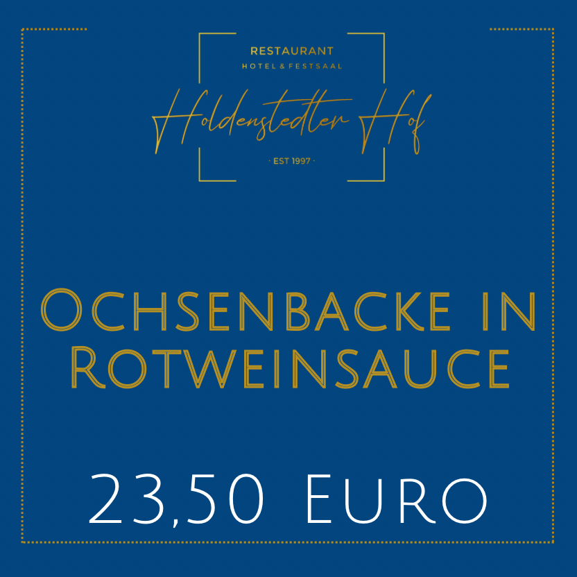 Ochsenbacke in Rotweinsauce