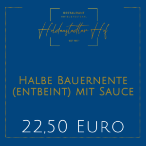 Halbe Bauernente (Entbeint) mit Sauce